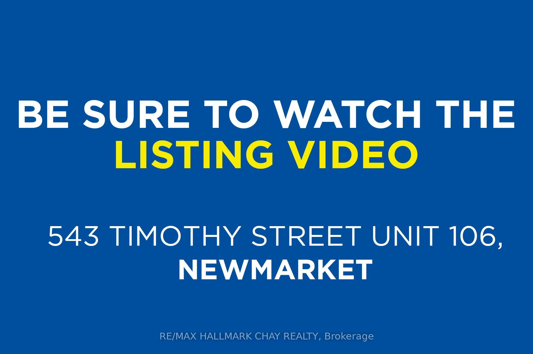 543 Timothy Street 106, Newmarket, ON L3Y 1R1
